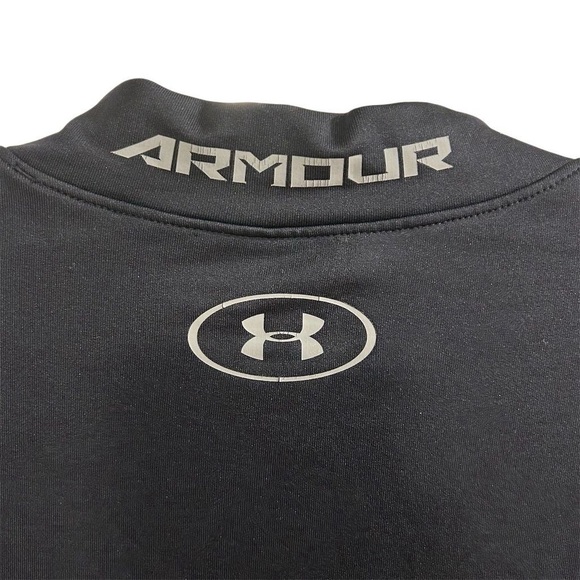 Under Armour Men's ColdGear Mock Neck Long Sleeve Shirt Black Size L - Picture 8 of 9